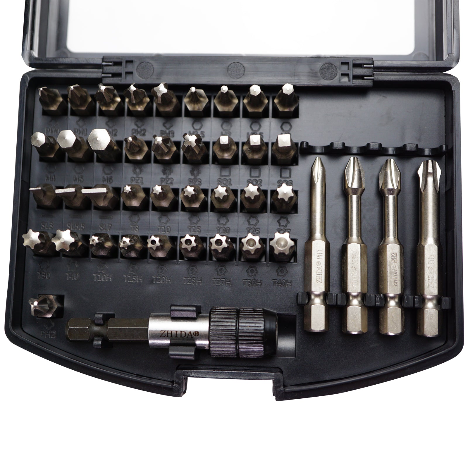 ZHIDA 42 PC Screwdriver Bits Set Allen Bit Set Security TORX Bits Set