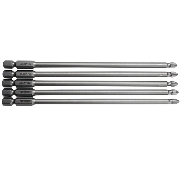 ZHIDA Long Screwdriver Bits Six Inch Eight inch Ten Inch Long Phillips Bits PH2