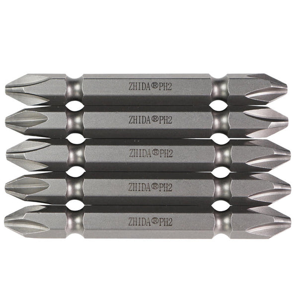 ZHIDA Double ended cross phillips screwdriver bits 2# 2.5 inch long