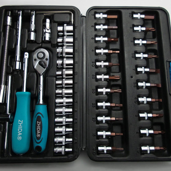 46 PC ratchet screwdriver socket bit set